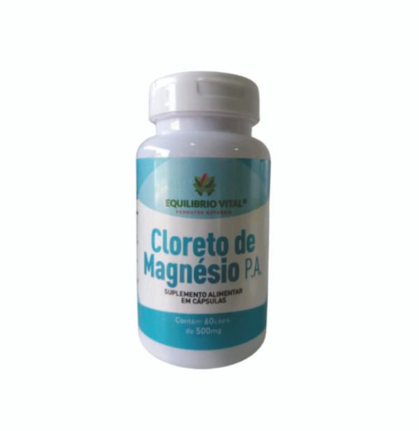 Cloreto de Magnésio P.A 60 Cápsulas 600mg Equilíbrio