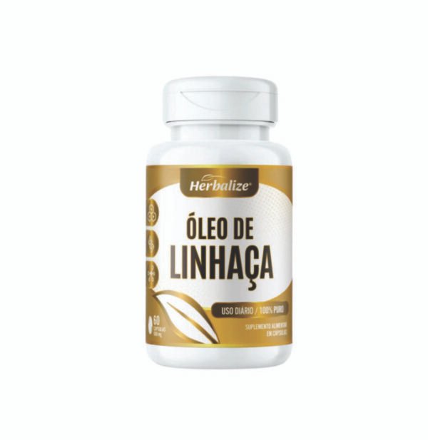 Oleo de Linhaça 60 cápsulas 500mg Herbalize