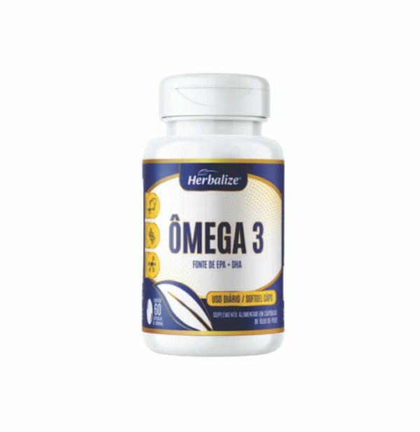 Ômega 3 Óleo de Peixe 60 cápsulas 500mg Herbalize