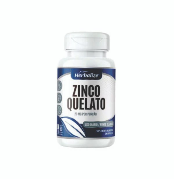 Zinco Quelado 60 cápsulas 500mg Herbalize